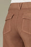 Mocha Contour Shape Technology Skyrise Dart Seam Double Flap Patch Pocket Faux Side Utility Pockets Petite Wide Leg Utility Pant
