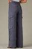 Skyrise Double Patch Pocket Wide Leg Utility Pants