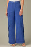 Vintage Lapis Contour Shape Technology Skyrise Dart Seam Double Flap Patch Pocket Faux Side Utility Pockets Petite Wide Leg Utility Pant