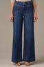 Indigo Denim High Rise Contour Shape Technology V Yoke Dual Entry Porkchop Pocket Wide Leg Petite Jean