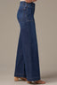 Indigo Denim High Rise Contour Shape Technology V Yoke Dual Entry Porkchop Pocket Wide Leg Petite Jean