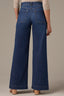 Indigo Denim High Rise Contour Shape Technology V Yoke Dual Entry Porkchop Pocket Wide Leg Petite Jean