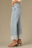 Light Blue Artisanal Denim Contour Shape Technology High Rise Reverse Self Panel Round Up Yoke Boyfriend Petite Jean