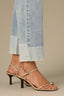 Light Blue Artisanal Denim Contour Shape Technology High Rise Reverse Self Panel Round Up Yoke Boyfriend Jean