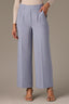 Infinity Blue Skyrise Elastic Pull-On Waist Faux Back Pocket Side Panel Contour Shape Technology Wide Leg Glider Pants