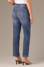 Blue Artisanal Denim Logan High Rise Distressed Hem Contour Shape Technology Vintage Skinny Jean 