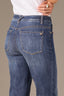 Blue Artisanal Denim Logan High Rise Distressed Hem Contour Shape Technology Vintage Skinny Jean 