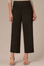 Black Skyrise Cinched Elastic Pull On Waist Slit Hem Patch Pocket Relaxed Straight Leg Pant