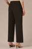 Black Skyrise Cinched Elastic Pull On Waist Slit Hem Patch Pocket Relaxed Straight Leg Petite Pant