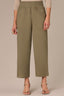 Lily Pad Skyrise Cinched Elastic Pull On Waist Slit Hem Patch Pocket Relaxed Straight Leg Pant