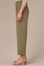 Lily Pad Skyrise Cinched Elastic Pull On Waist Slit Hem Patch Pocket Relaxed Straight Leg Pant