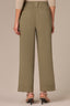 Lily Pad Skyrise Cinched Elastic Pull On Waist Slit Hem Patch Pocket Relaxed Straight Leg Petite Pant