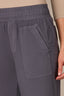 Shadow Skyrise Cinched Elastic Pull On Waist Slit Hem Patch Pocket Relaxed Straight Leg Petite Pant