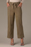 Laurel Oak Ultra Skyrise Elastic Pull On Waist Tie Angled Pocket Seaming Detail V-Yoke Contour Shape Technology Relaxed Straight Leg Pant