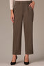 Mocha Walnut Multi Contour Shape Technology Skyrise Extended Tab Side Panel Pleated Trouser Knit Pant
