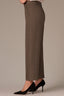 Mocha Walnut Multi Contour Shape Technology Skyrise Extended Tab Side Panel Pleated Trouser Knit Pant
