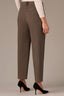 Mocha Walnut Multi Contour Shape Technology Skyrise Extended Tab Side Panel Pleated Trouser Petite Knit Pant
