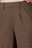 Mocha Walnut Multi Contour Shape Technology Skyrise Extended Tab Side Panel Pleated Trouser Knit Pant
