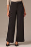 Black Skyrise Contour Shape Technology Slit Hem Wide Leg Petite Pant