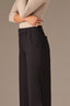 Black Whitney Contour Shape Technology Skyrise Slit Hem Wide Leg Pant