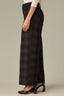 Whitney Skyrise Slit Hem Plaid Print Wide Leg Knit Pants