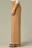 Butter Toffee Contour Shape Technology Skyrise Curved Front Pockets Patch Back Angled Dart Seams Slit Hem Whitney Wide Leg Woven Pant