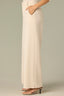 French Oak Contour Shape Technology Skyrise Curved Front Pockets Patch Back Angled Dart Seams Slit Hem Whitney Wide Leg Woven Pant