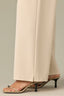 French Oak Contour Shape Technology Skyrise Curved Front Pockets Patch Back Angled Dart Seams Slit Hem Whitney Wide Leg Petite Woven Pant