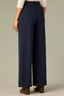 Ultra Navy Contour Shape Technology Skyrise Curved Front Pockets Patch Back Angled Dart Seams Slit Hem Whitney Wide Leg Woven Pant