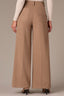 Peanut Butter Multi Contour Shape Technology Angled Dart Seams Slit Hem Whitney Wide Leg Petite Knit Pant