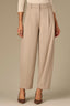 Simply Taupe Luxe Leisure Ultra Skyrise Pleated Side Panel Relaxed Barrel Leg Trouser