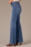 Mid Blue Artisanal Denim Contour Shape Technology High Rise Grinded Hem Strings Madison Itty Bitty Boot Petite Jean