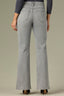 Light Grey Denim Contour Shape Technology High Rise Slightly Arched Back Yoke Grinded Hem Madison Bootcut Petite Jean