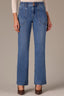 Mid Blue Denim Contour Shape Technology High Rise Double Button REPREVE Petite Utility Itty Bitty More Boot Jean
