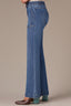 Mid Blue Denim Contour Shape Technology High Rise Double Button REPREVE Petite Utility Itty Bitty More Boot Jean