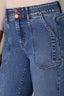 Mid Blue Denim Contour Shape Technology High Rise Double Button REPREVE Petite Utility Itty Bitty More Boot Jean