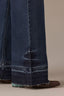 Indigo Artisanal Denim Contour Shape Technology High Rise Released Hem Pulled Strings Sam Wide Leg Jean