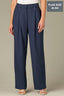 Navy Contour Shape Technology Ultra Skyrise Extended Tab Double Pleat Relaxed Straight Leg Trouser