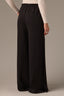 Black Skyrise Pull On Paper Bag Waist Drawstring Paneling Slit Hem V-Yoke Wide Leg Pant