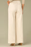 Blanched Almond Denim Contour Shape Technology High Rise Sam Sweetheart Yoke Cutouts Pearl Detail Wide Leg Jean