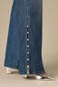 Blue Denim Contour Shape Technology REPREVE High Rise Cut Out Pearl Detail Sam Wide Leg Petite Jean