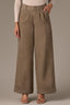 Laurel Oak Skyrise Pleated Fixed Cuff Wide Leg Contour Shape Technology Petite Trouser Pant
