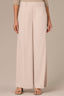 Stone Skyrise Elastic Pull-On Waist Double Side Seam Dart Seams Petite Wide Leg Trouser 