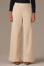 Stone Contour Shape Technology Skyrise Double Side Seam V-Yoke Wide Leg Petite Trouser 