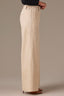 Stone Contour Shape Technology Skyrise Double Side Seam V-Yoke Wide Leg Petite Trouser 
