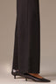 Black Whitney Contour Shape Technology Skyrise Slit Hem Wide Leg Plus Size Pant