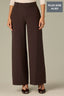 Brown Whitney Contour Shape Technology Skyrise Slit Hem Wide Leg Plus Size Pant