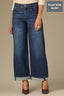 Blue Denim Contour Shape Technology High Rise Uneven Side Panel Cuffed Hem Wyatt Plus Size Jean