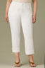 Optic White Contour Shape Technology High Rise Fray Hem Boyfriend Pant