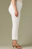 Optic White Contour Shape Technology High Rise Fray Hem Boyfriend Pant